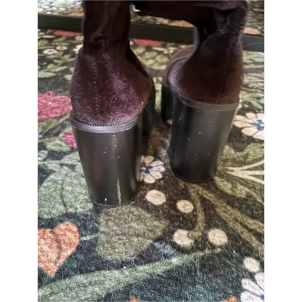 UO velvet platform boots